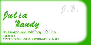 julia mandy business card